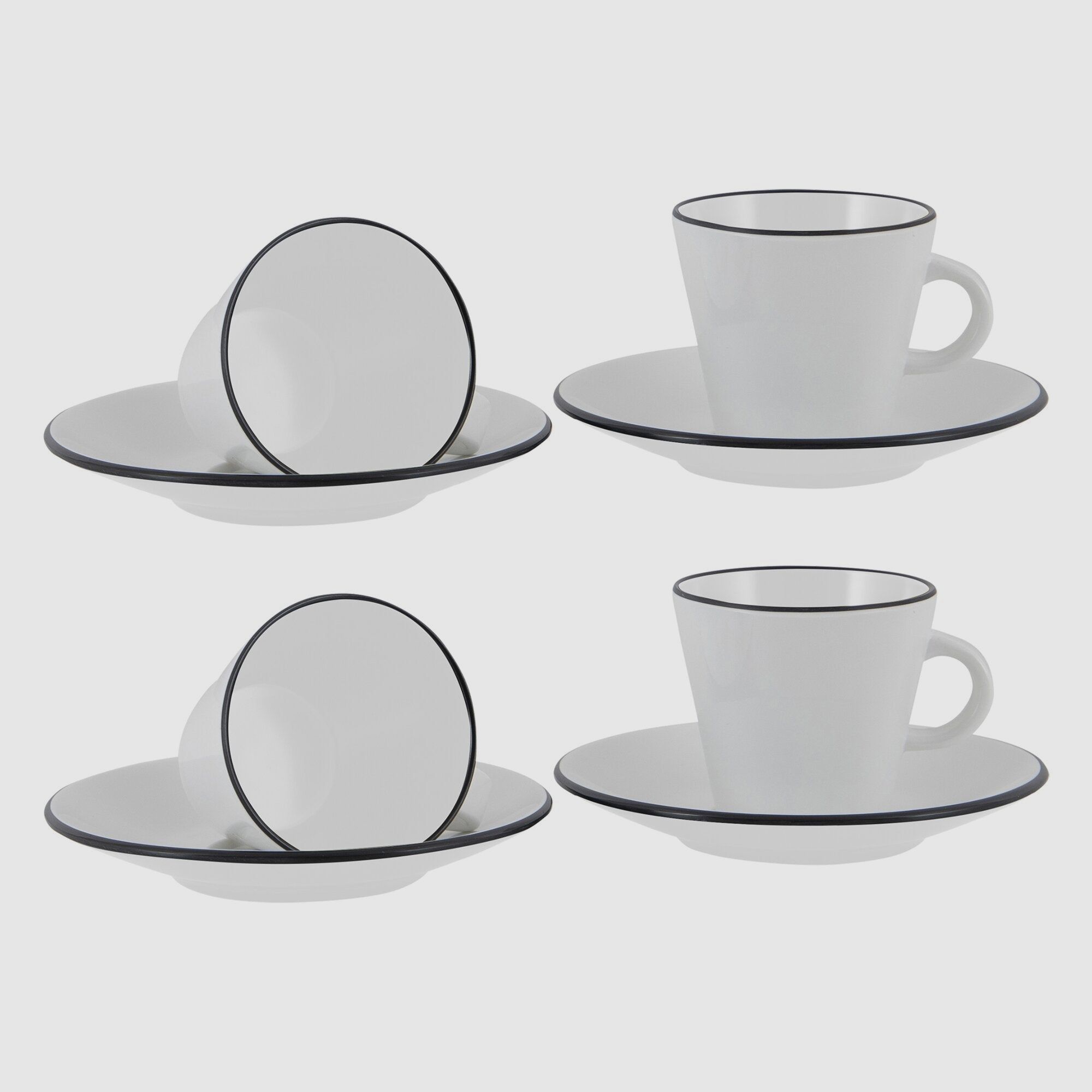 Espresso Set Linea Line, black, image 1 of 2