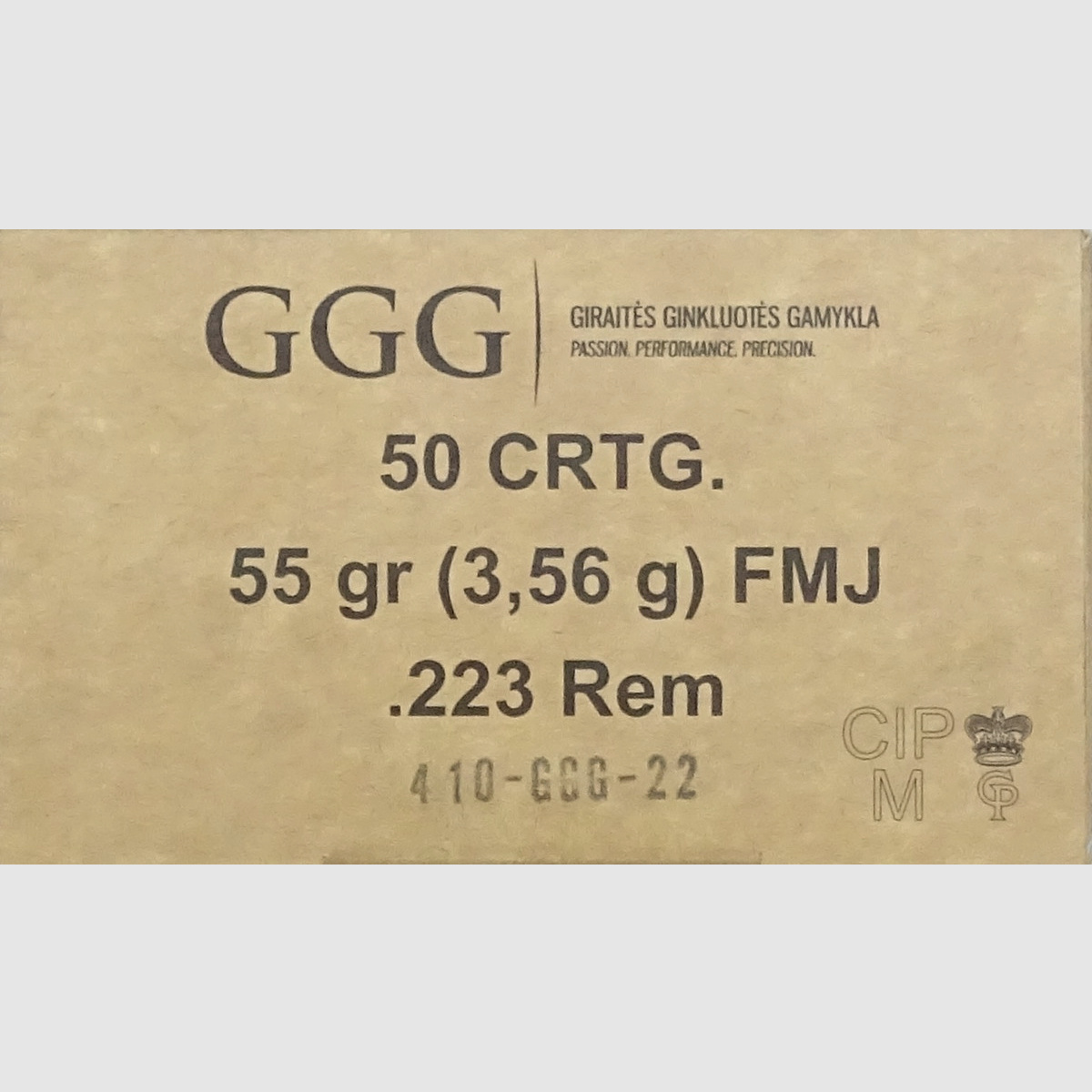 GGG .223rem FMJ 55grs - 50 Schuss
