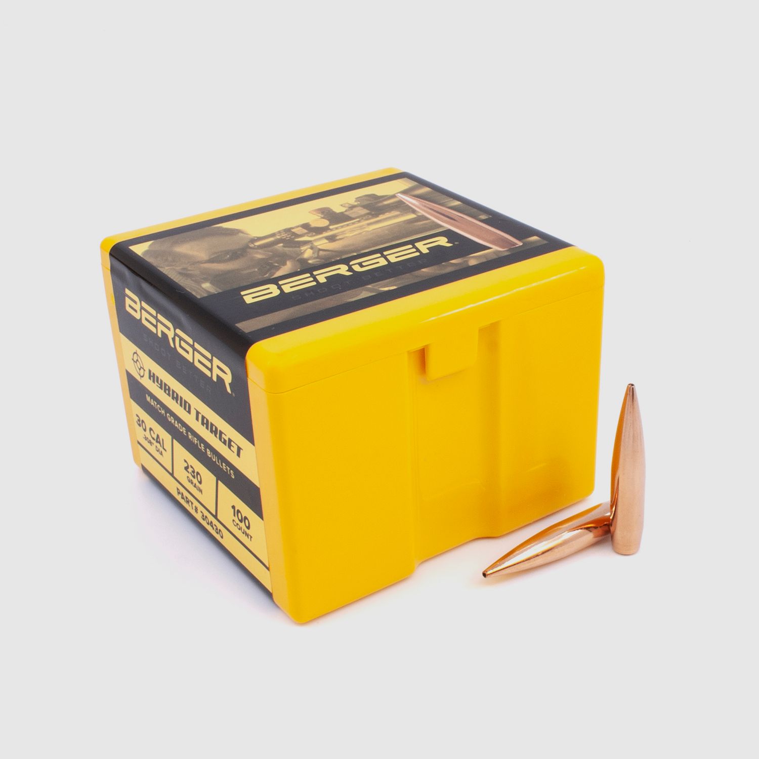 BULLES BERGER HYBRID OTM TACTICAL - .308 CAL - 230 GRS. - 100 PIÈCES
