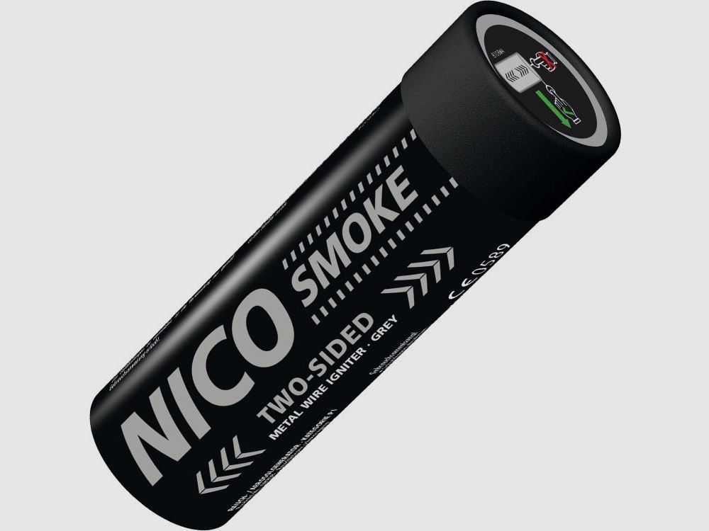 NICO 50 Sekunden Two Sided Paintball Rauchgranate (schwarzgrau)