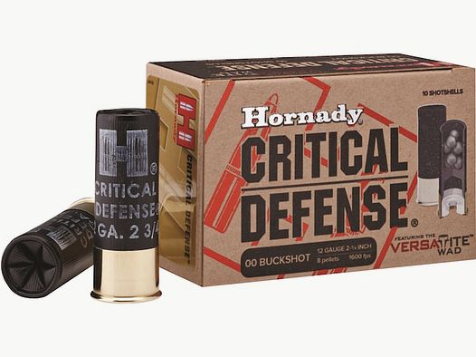 Cartouche de Fusil Hornady Critical Defense .12/70 28g Buckshot #00 (8,4mm) 10 Cartouches