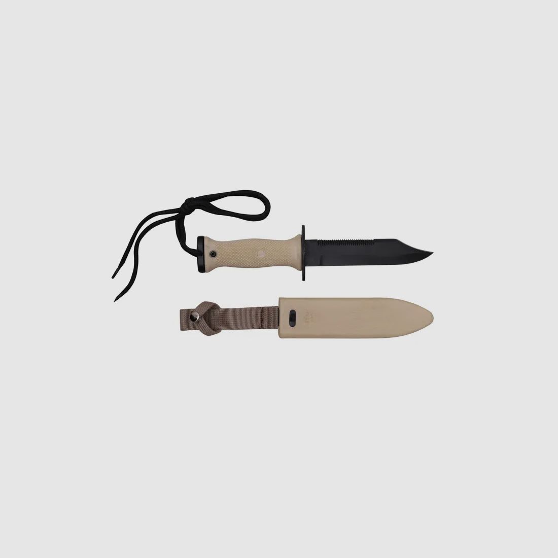 Coltello da combattimento MK3 della Marina degli Stati Uniti con fodero in plastica (replica) Khaki / Giallo sabbia