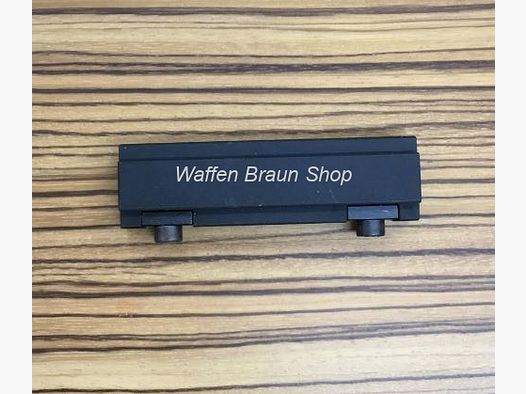 Walther Visierlinienerhöhung 9,5 mm , 7cm lang, für Luft- und KK Gewehre,für den Diopte, Schwarz