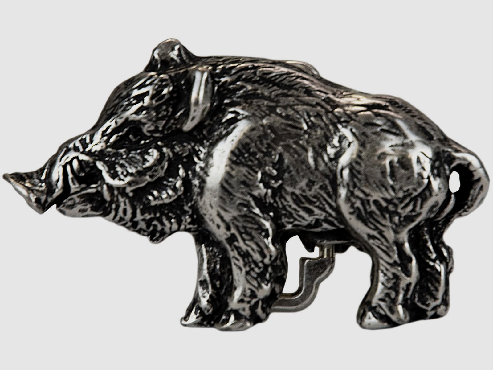Fibbia per cintura figura di cinghiale