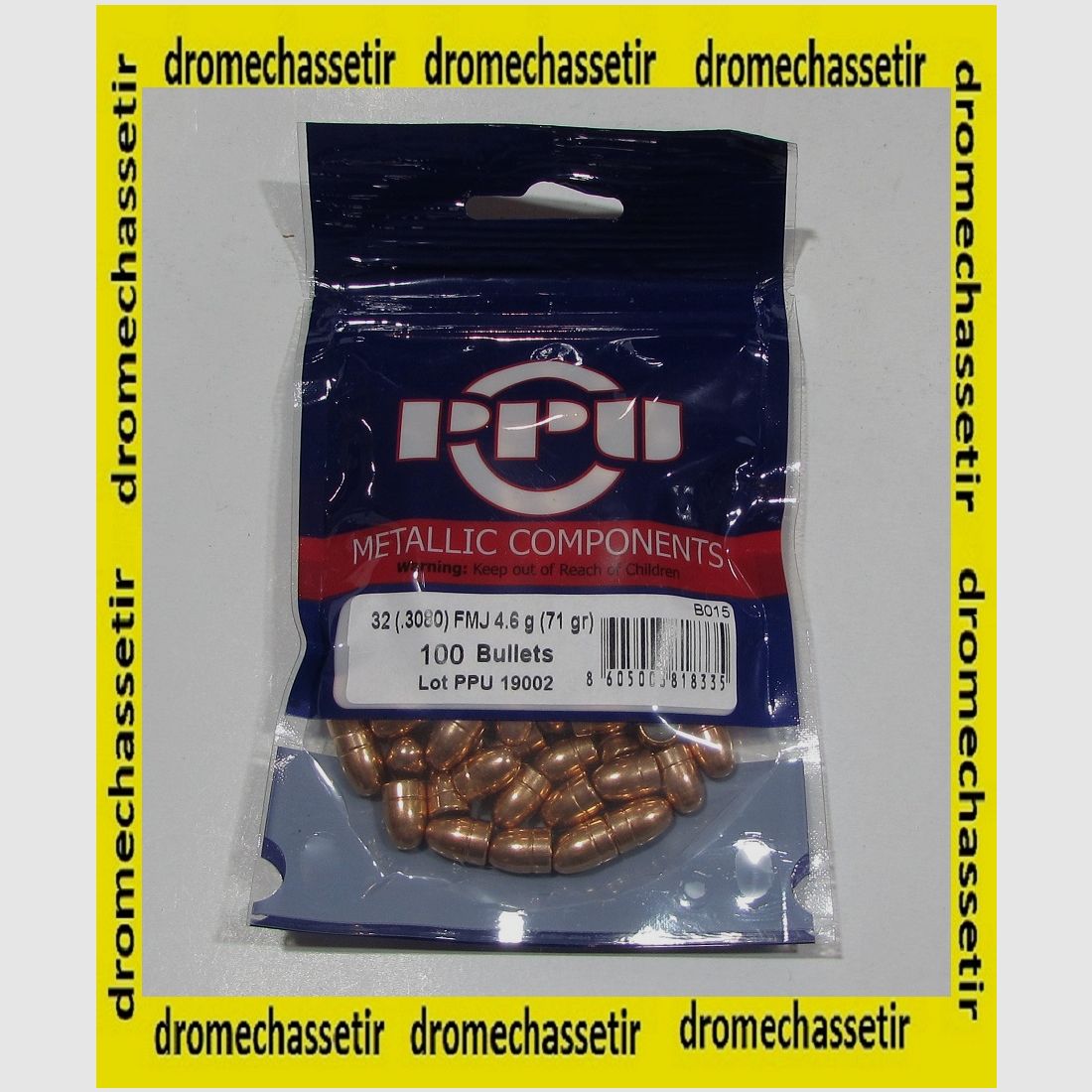 Packung 100 Geschosse Partizan Kal. 32 71 Grains FMJRN