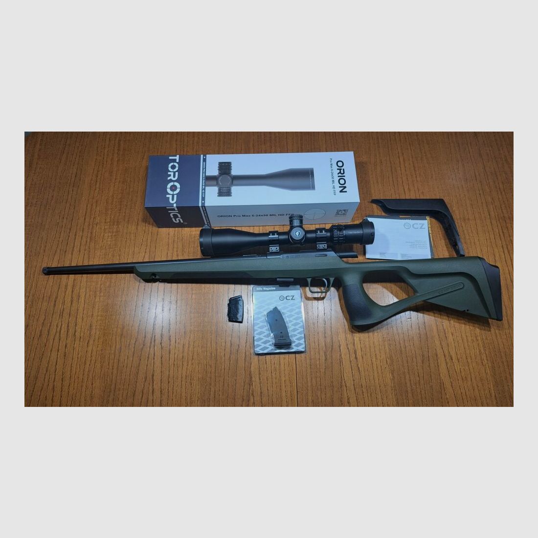 CZ KK-Repetierbüchse 457 Ergo BM mit Zielfernrohr Vector Optics SCFF-61 Orion Pro Max 6-24x50 MIL HD FFP