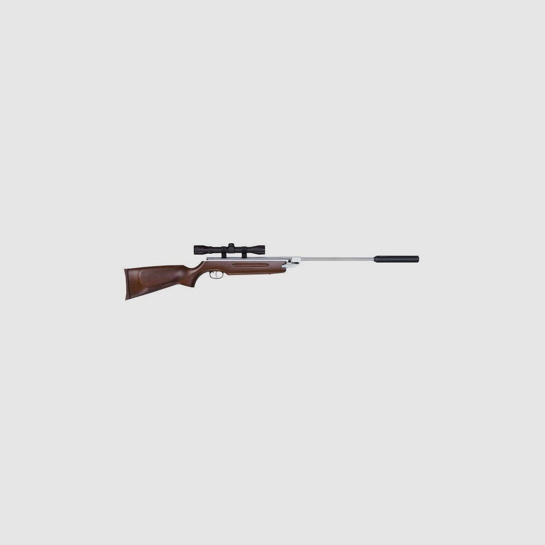 Weihrauch HW 35K "Silverwood" 4,5 mm - Schalldämpfer & ZF 4x32 Hubertus