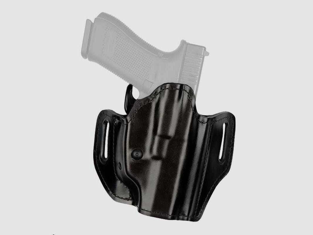 BIANCHI® 126GLS Leder Gürtelholster RDS 183* Glock 26/27/30/30S/33/39,H&K P2000SK/P30SK,S&amp;W M&amp;P Shield/Compact,Walther P99C DAO/QA/AS/PPS 9mm,.40-Beige-Rechts