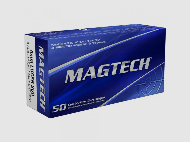 MAGTECH SUBSONIC FMJ - 147GRS. - 9MM LUGER