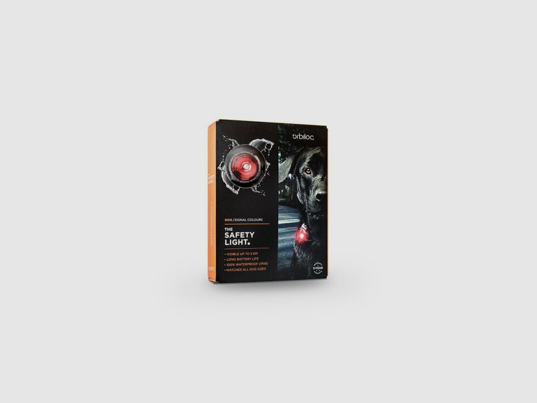 Orbiloc LED-Sicherheitslicht Dog Dual Rot