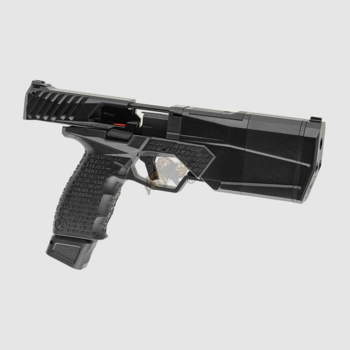 SilencerCo Maxim 9 CO2 Blowback Airsoft Pistole in Schwarz von Krytac