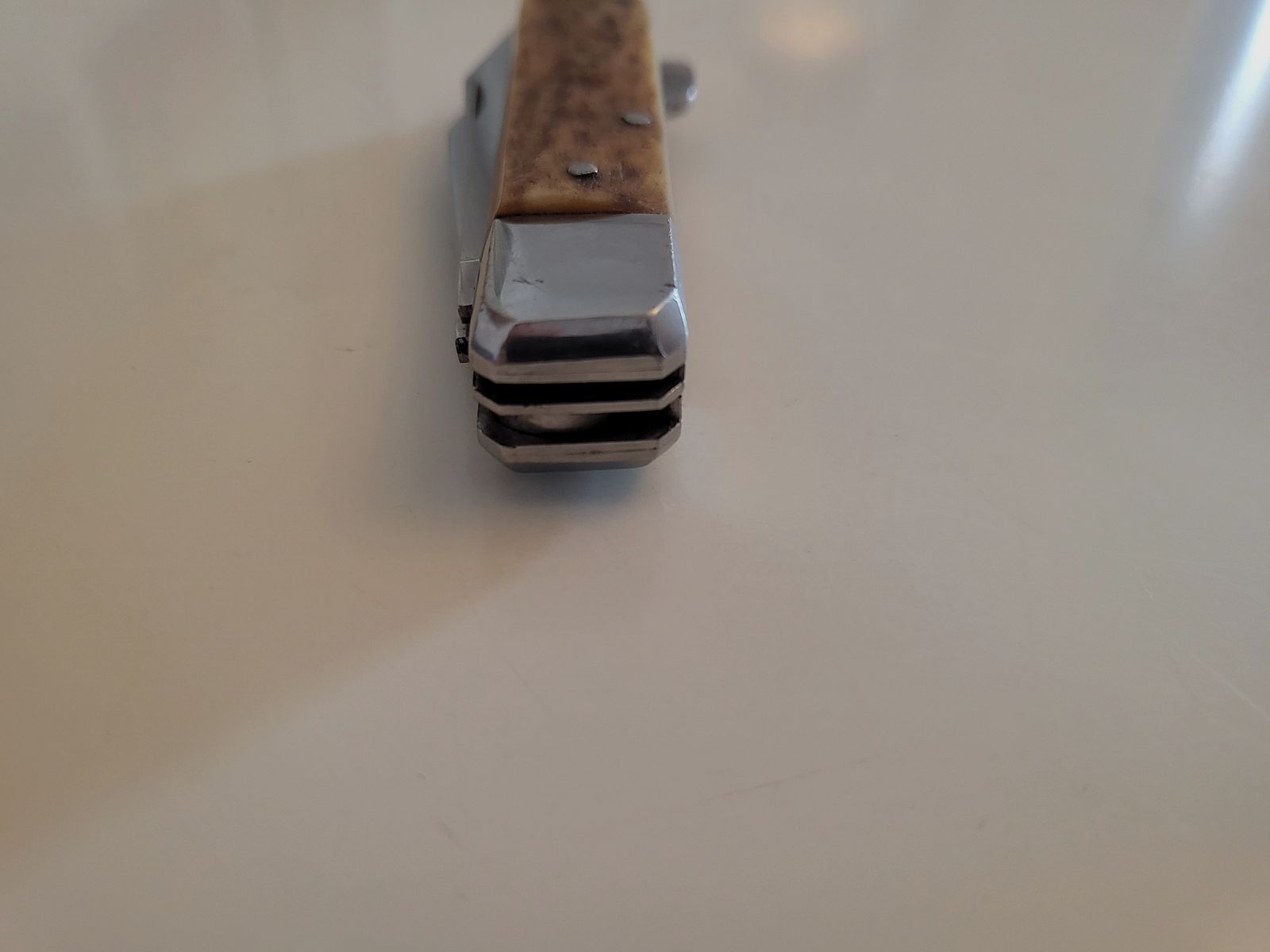 GML Leegebruch Jagdtaschenmesser – Handarbeit – Echtes Hirschhorn – DDR Rarität