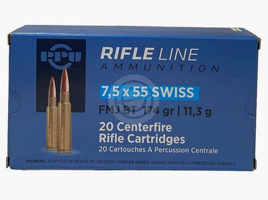7,5×55 FMJ 11,3 g / 174 grs