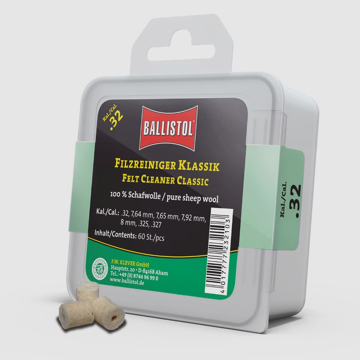 Ballistol Limpiador de Fieltro Clásico 60 pcs