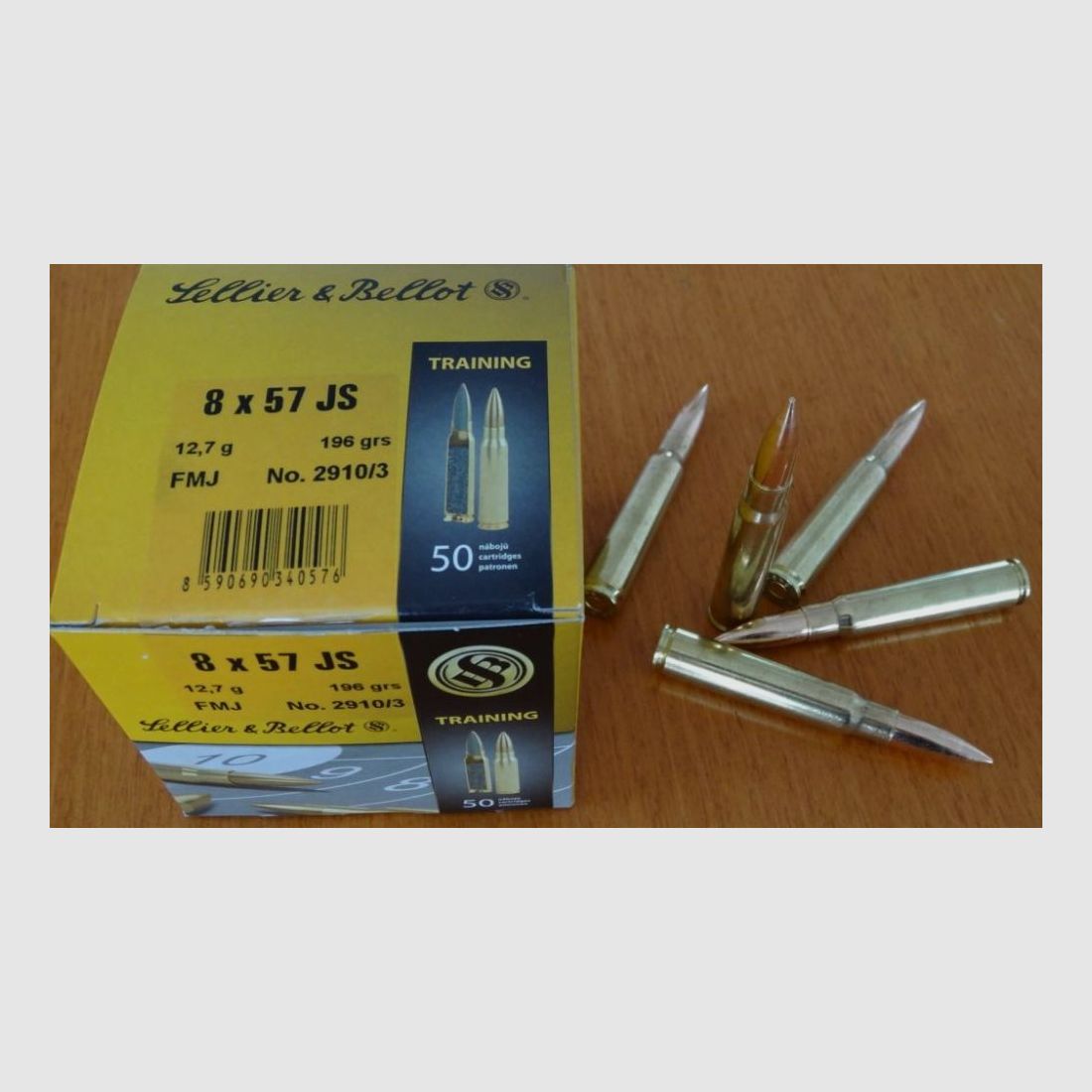 Sellier & Bellot 50 cartridges: Sellier & Bellot, 8x57 IS, full metal jacket