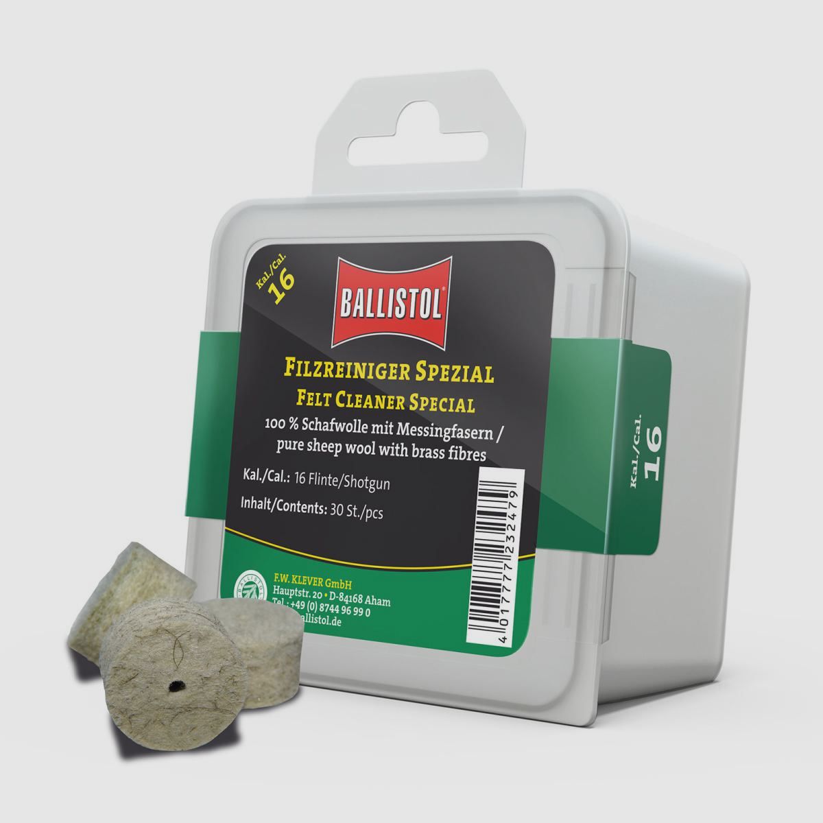 Nettoyant en feutre Ballistol spécial / 30 pcs. / calibre .16