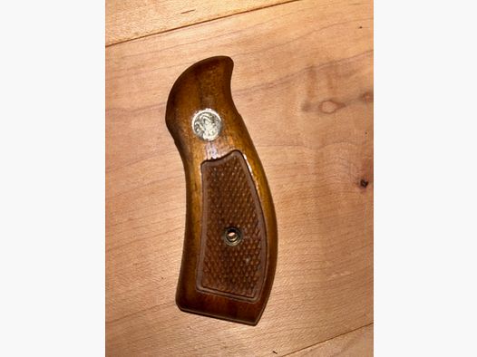 Original Smith & Wesson Griffschale K-Frame Round Butt Holz links