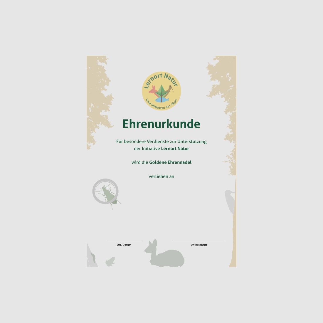 Lugar de aprendizaje Naturaleza Certificado Oro Mérito