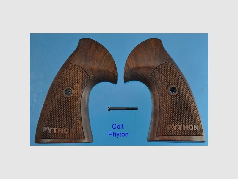 Nussbaum-Griffschalen für Colt Phyton-Revolver
