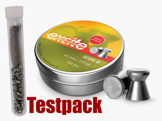 Testpack Flachkopf Diabolos H&N Excite Econ II Kaliber 4,5 mm 0,48 g 7.41 gr glatt 40 StĂĽck