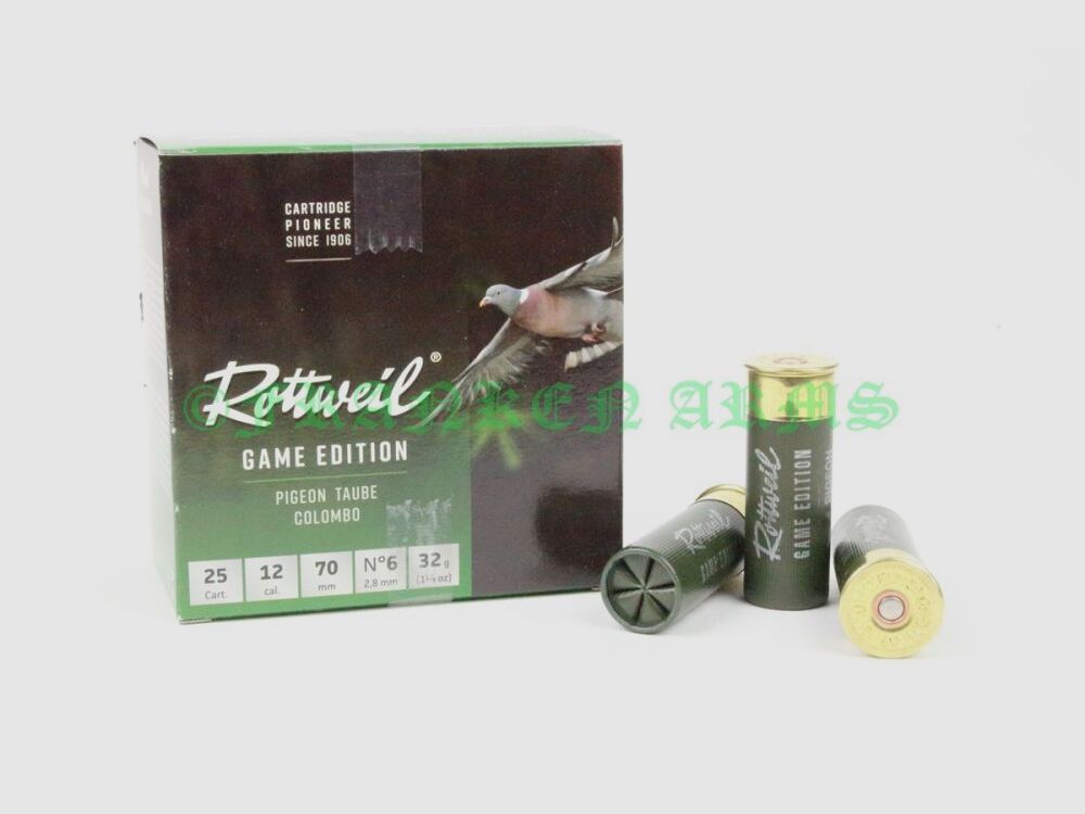 Rottweil Game Edition TAUBE 12/70 2,8mm 25Stück Staffelpreise