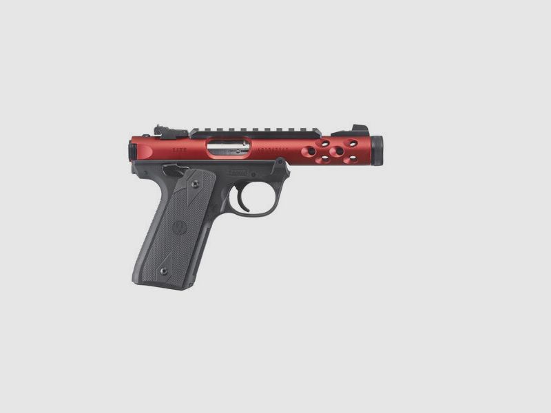 RUGER PISTOLE MARK IV 22/45 LITE .22 LR 4,4"/11,18CM ROT ANODIZED 1/2"-28 sofort verfügbar, Versand +25€
