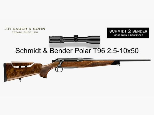 J.P. Sauer & Sohn Sauer 505 Ergo Lux Repetierbüchse HQ3 Ausstattungspaket Elegance + VSR | 8.5x55 Blaser | Schmidt & Bender Polar T96 2.5-10x50