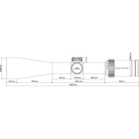 Kite Optics K6 2-12x50i HD Annäherungszielfernrohr, Bild 7 von 8