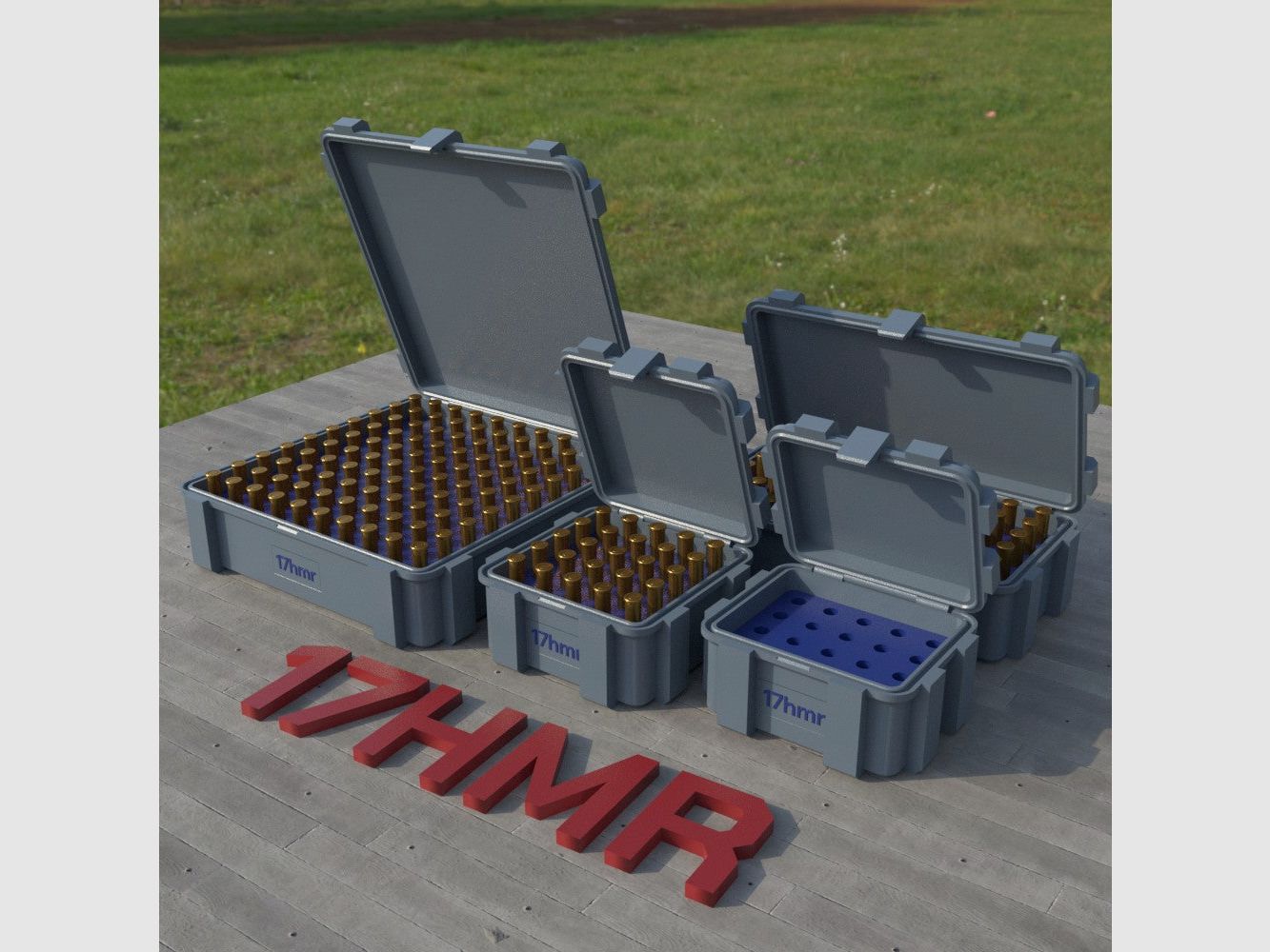 Filamelt Munitionsbox / .17 HMR / ‘Klappdeckel’ / Patronenbox, Ammo Box