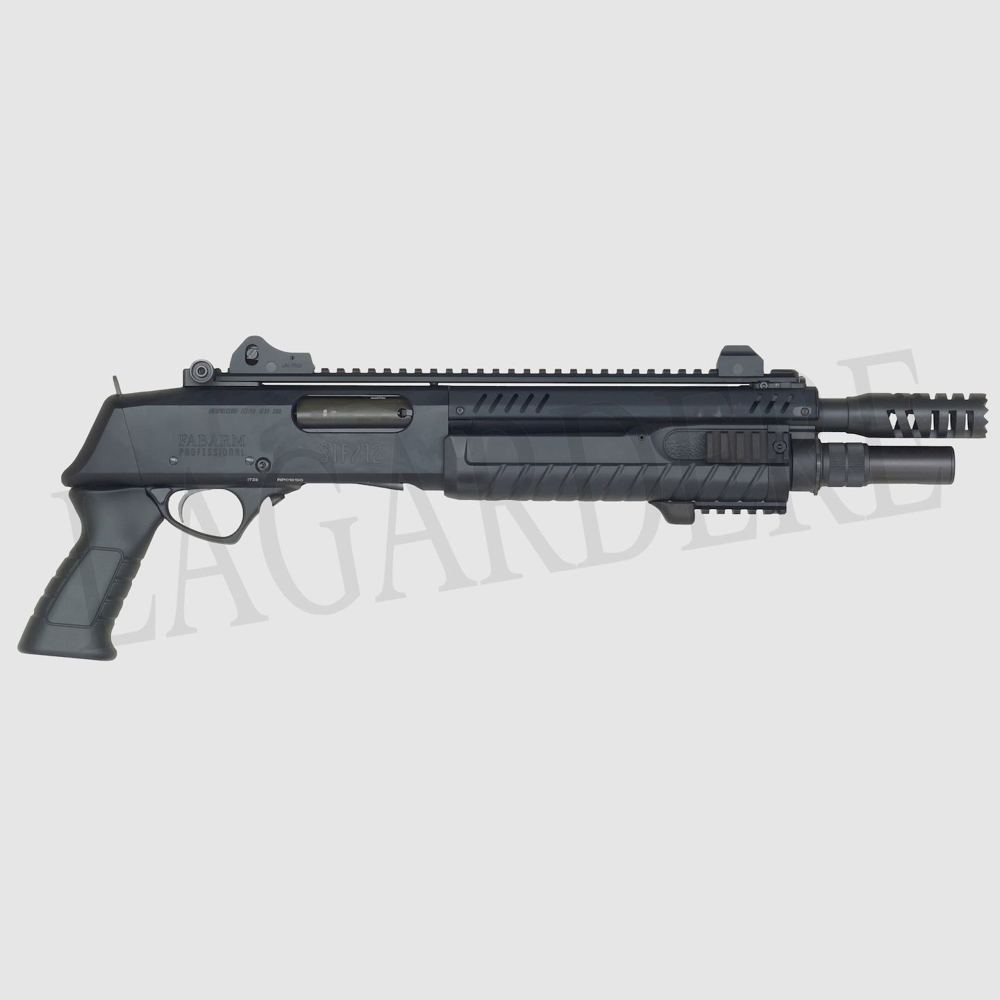FABARM STF 12 COMPACT 11" SCHWARZE PISTOLE (VORDERSCHAFTREPETIERFLINTE)