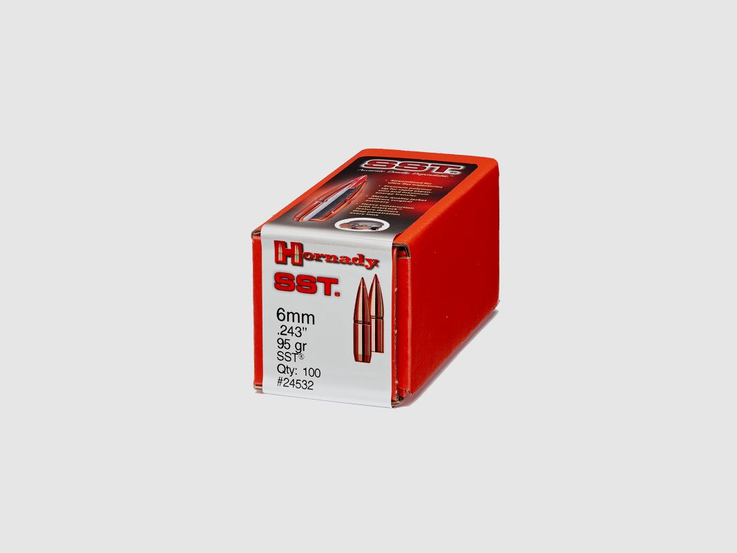 HORNADY GESCHOSSE 243 / 6 MM 95 GRS / 6,1 G SST 100 STK, Bild 1 von 2