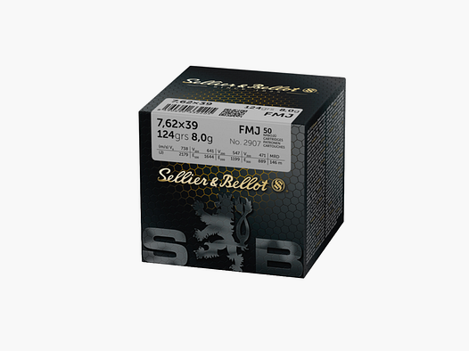Amunicja 7,62x39 Sellier & Bellot 8,0G FMJ