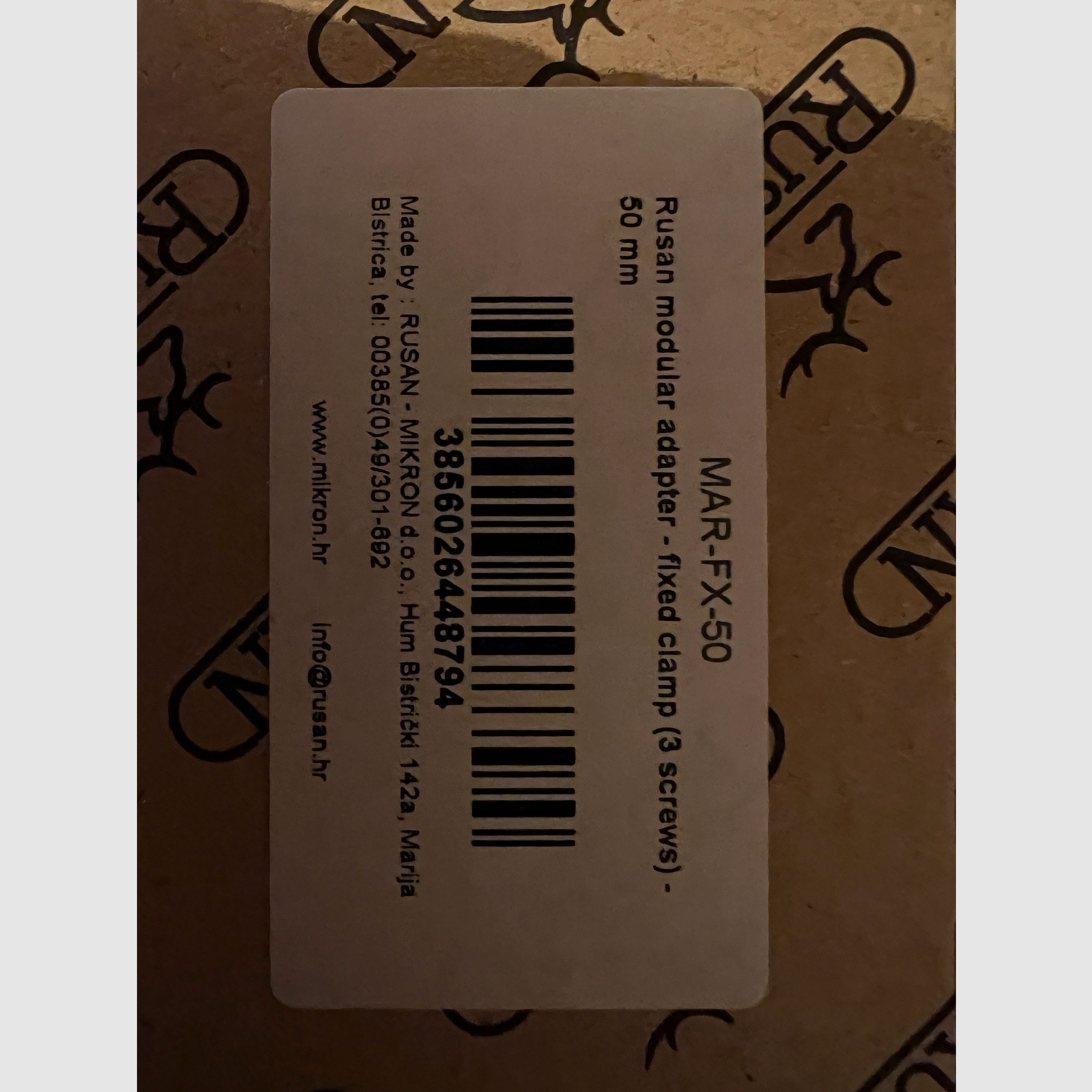 Adaptateur modulaire RUSAN MAR-FX / Adaptateur de serrage pour le montage d'un appareil supplémentaire