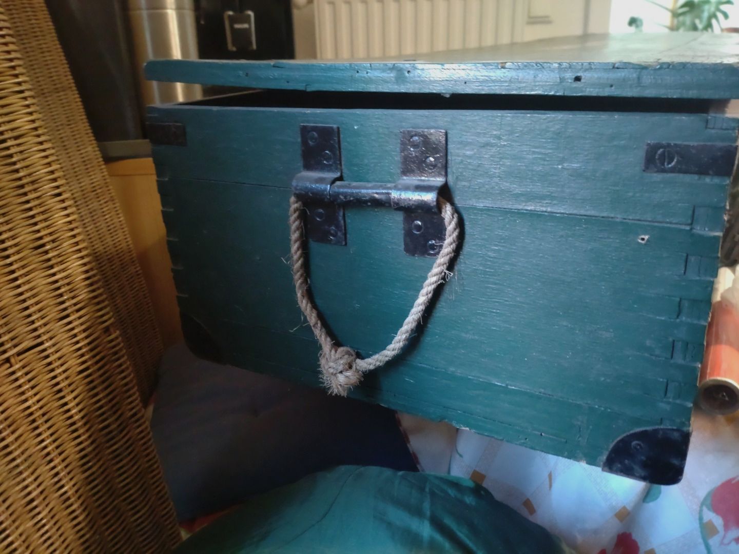 Caja de municiones - 2ª Guerra Mundial - 1940 - WM - Sello - Madera "Kart. 15cmK39" #Raro#