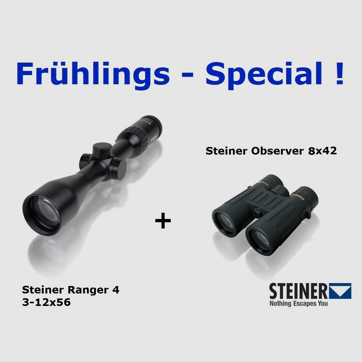 AKTIONS - Paket Nr. 3 - Steiner Ranger 4 3-12x56 + Observer 8x42