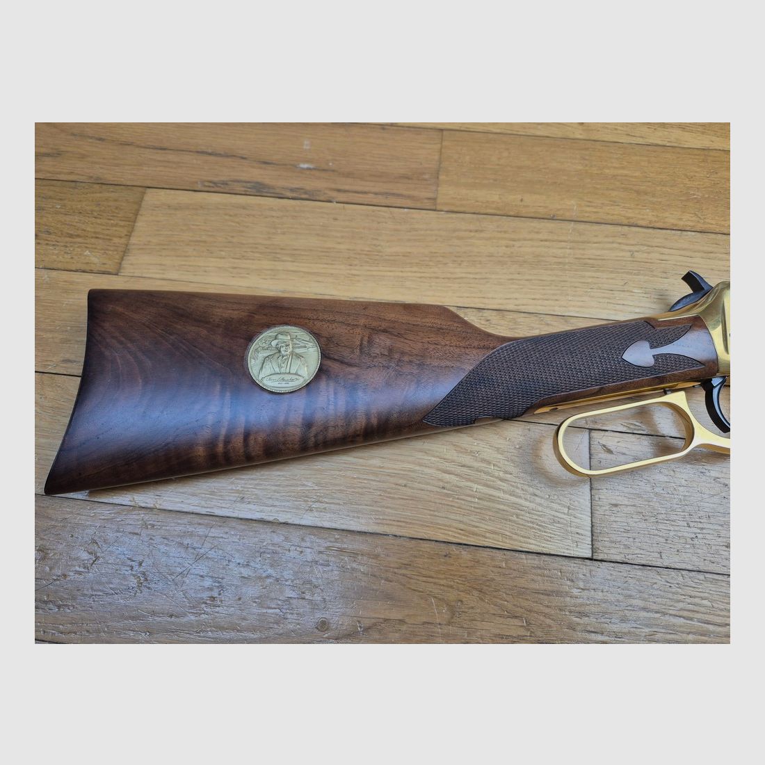 Winchester Kommemoration « Oliver F. Winchester » 1894 – 19.999 Ex. – Wunderschöne Rautenmuster – 38-55Win – Nie geschossen – Zustand TBE+++, Bild 3 von 35