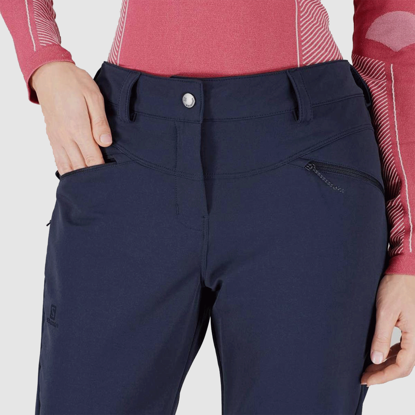 PANTS – SALOMON – WOMEN – WAYFARER WARM STRAIGHT PANT W Night Sky, image 4 of 5