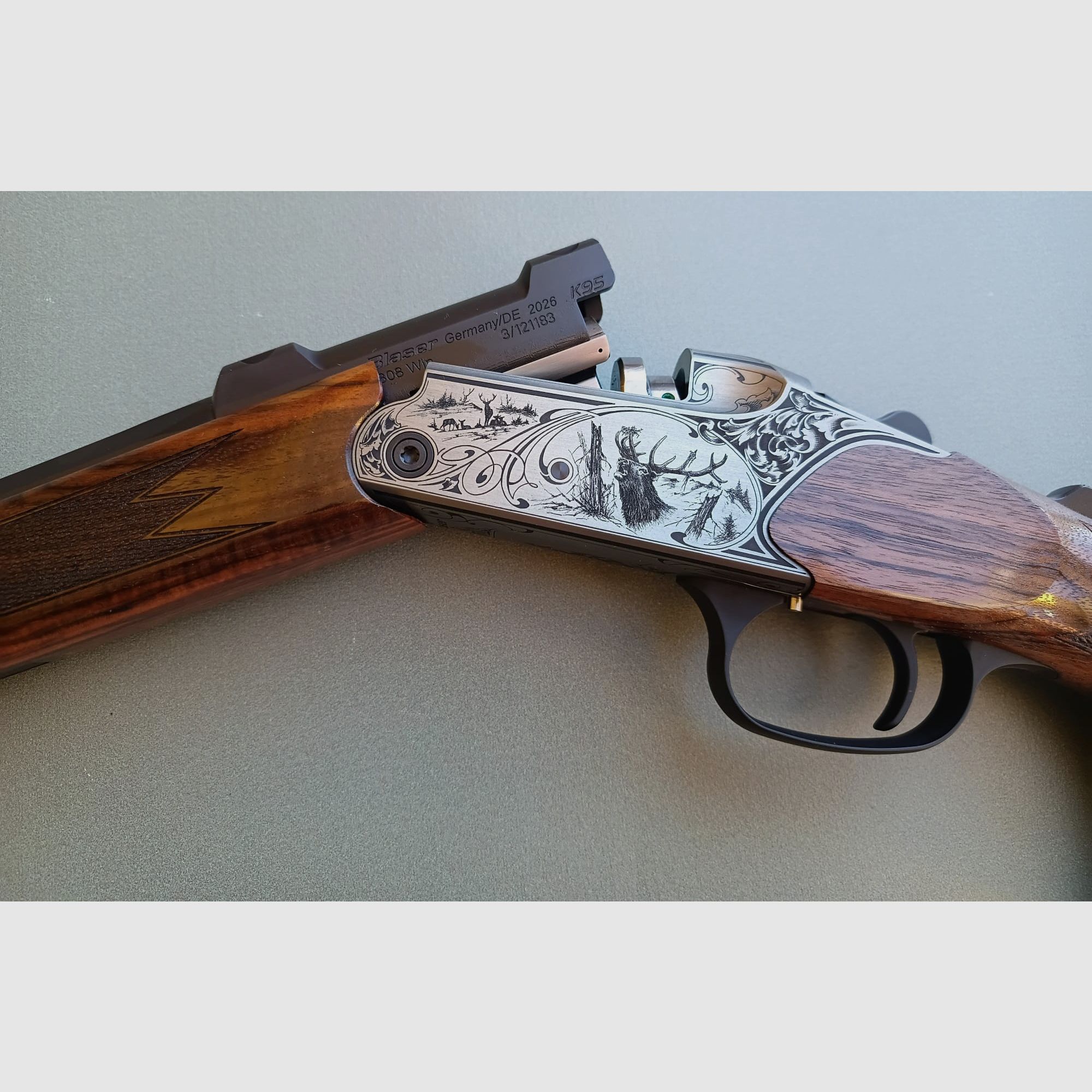Over-and-under shotgun Blaser K95 Luxury Stutzen cal. .308 Win deer/chamois, image 3 of 6