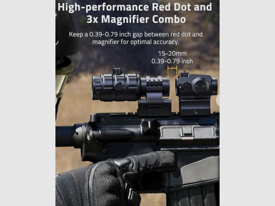 CVLIFE JackalHowl red dot sight & 3X magnification combination