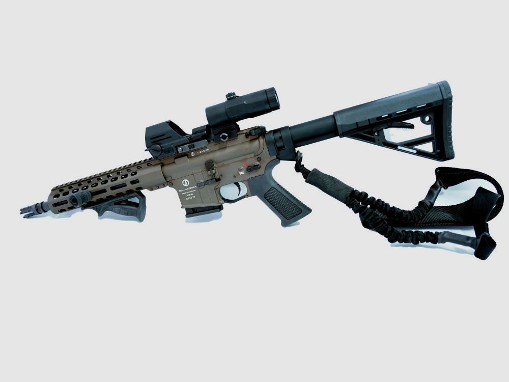 Zestaw Schmeisser AR15-S4F 10,5" w kolorze brązowym