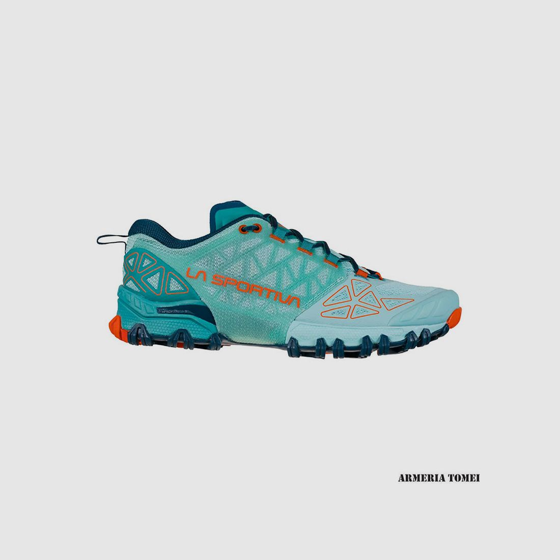 LA SPORTIVA – WOMEN – BUSHIDO II W’S LAGOON/CHERRY TOMATO, image 4 of 7