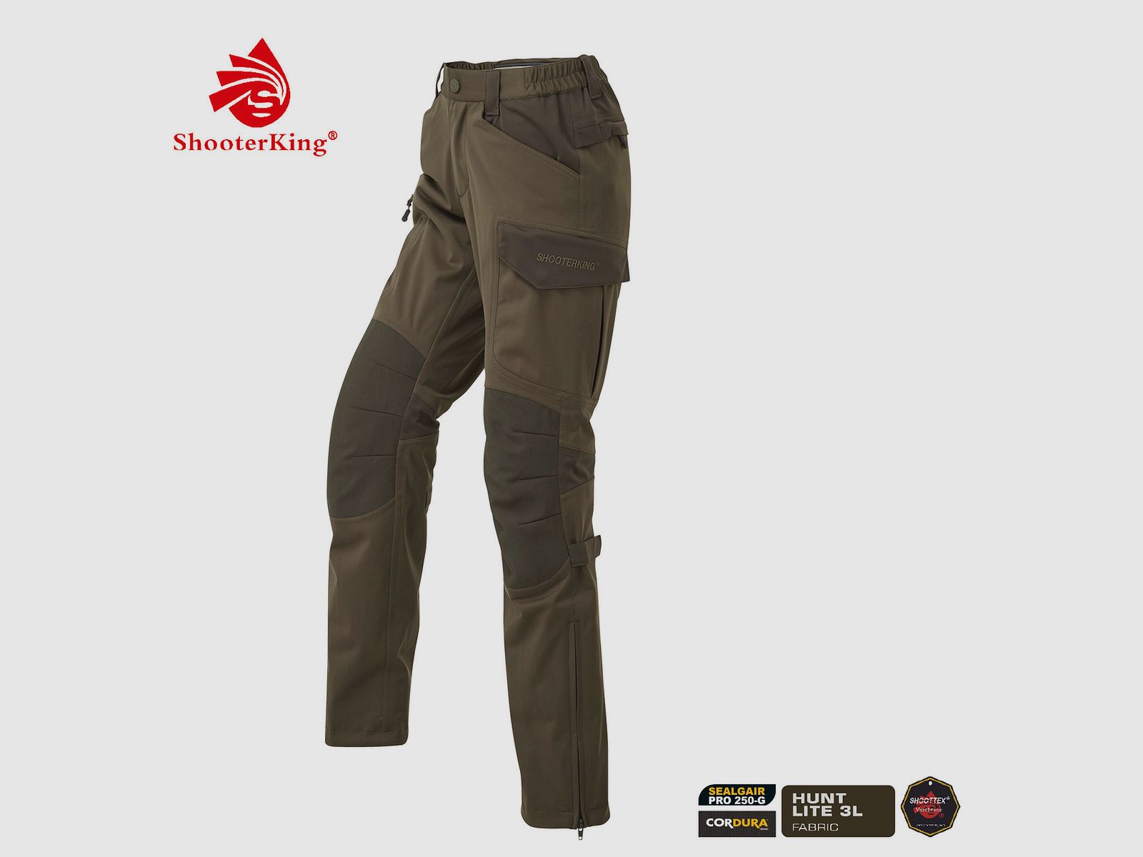 SHOOTERKING Huntflex Pantalon marron olive femme, image 1 sur 4