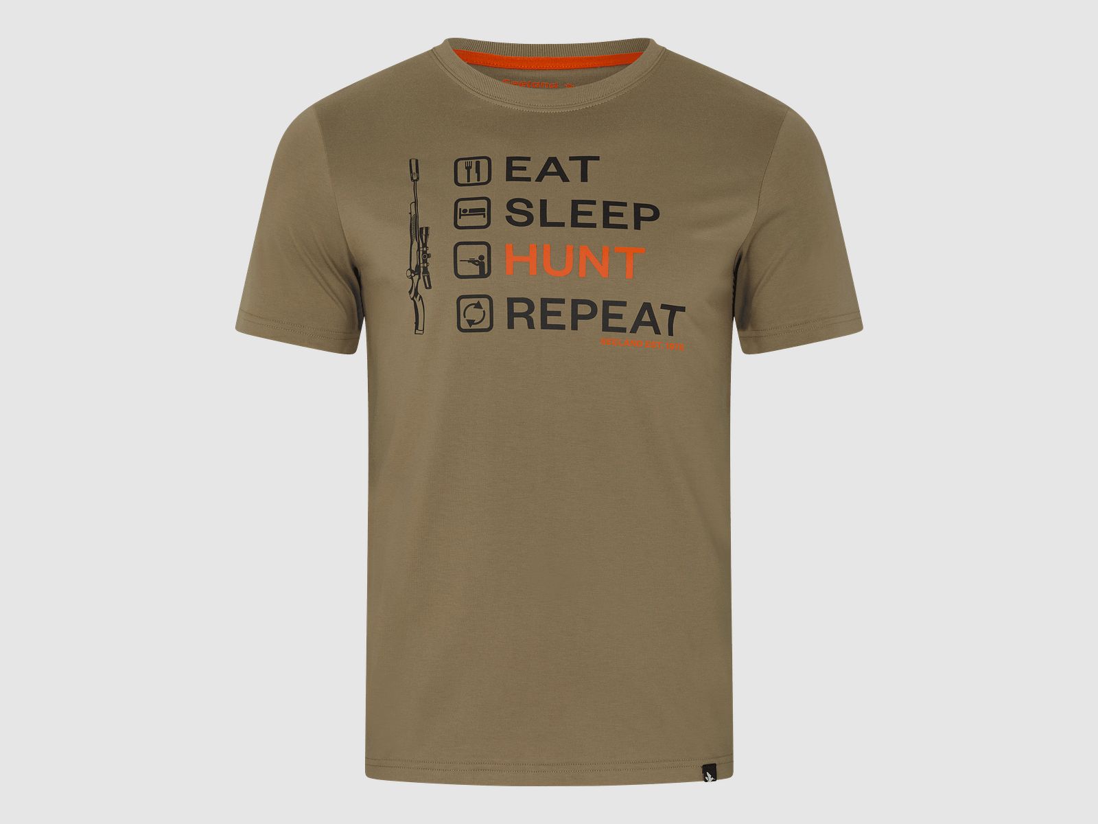 Seeland Kreuzlisten-T-Shirt Herr Covert Green M