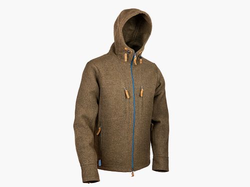 Lodenfleece-Hoodie "Kapuzenhuber" Mod. 2023, Cappuccino