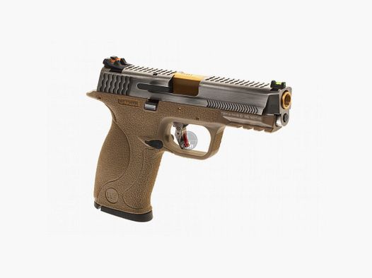 Softair - Pistole - WE - WET-05 SV Silver Barrel Metal Version GBB FDE - ab 18, ber 0,5 Joule