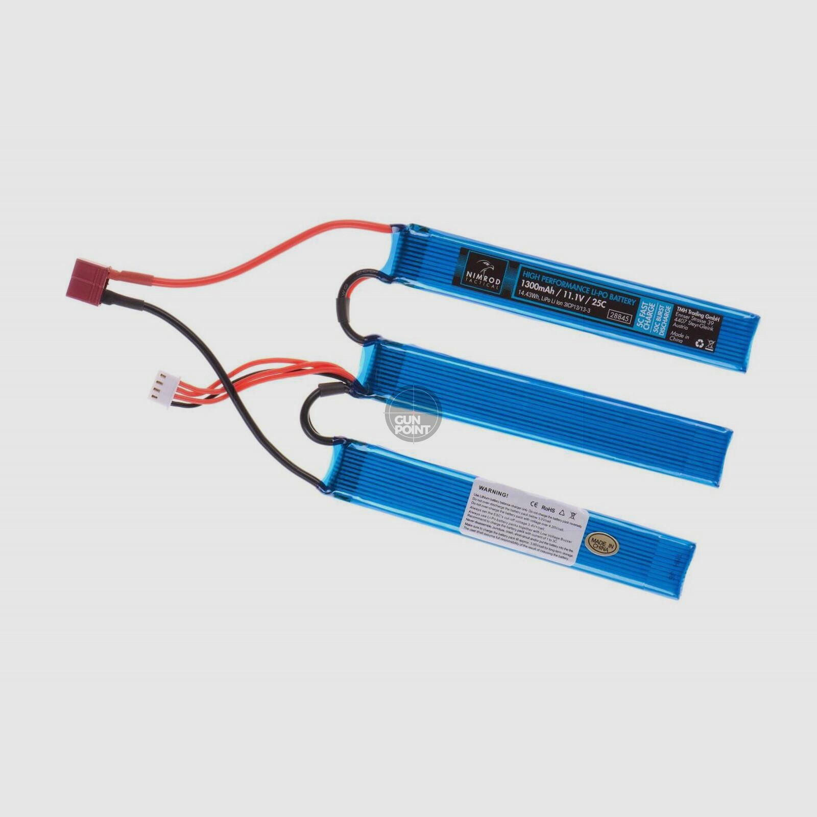 Nimrod Lipo 11.1V 1300mAh 25C Split Type T-Plug