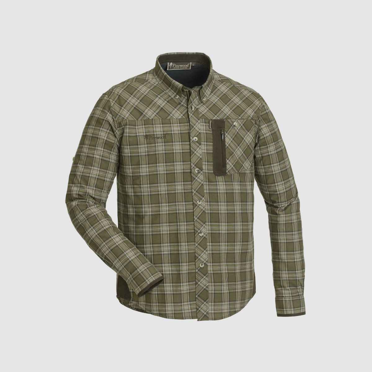 PINEWOOD Wof Hemd Olive Suede Braun