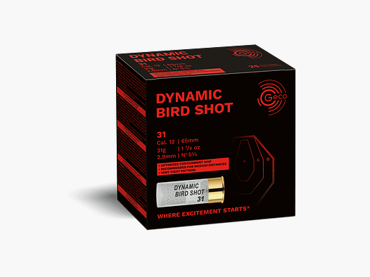 Geco Dynamic Bird Shot 2,9 mm - 12/65 - 25er Pack