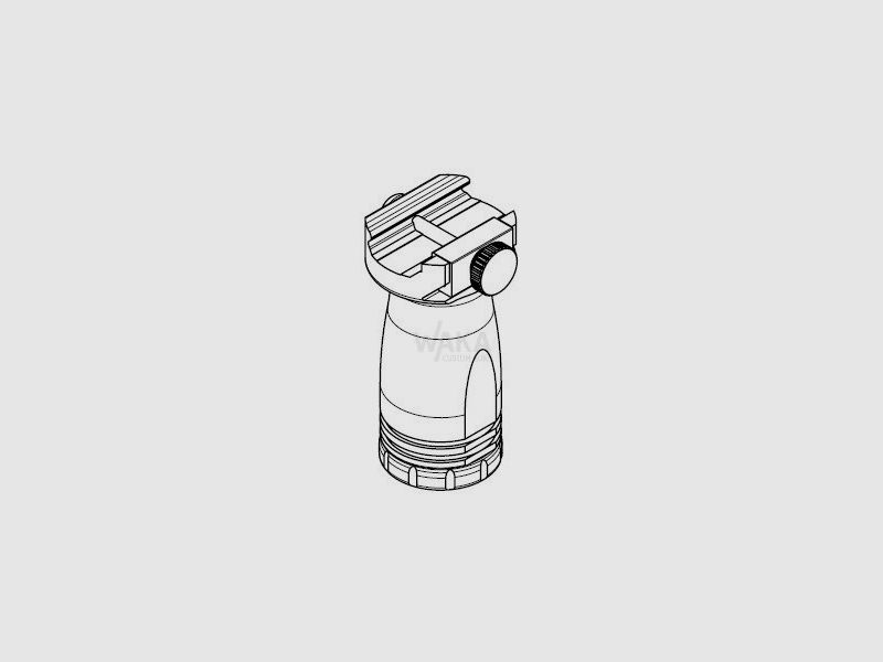 B&T Unigrip corto in plastica, colore Coyote con montaggio fisso
