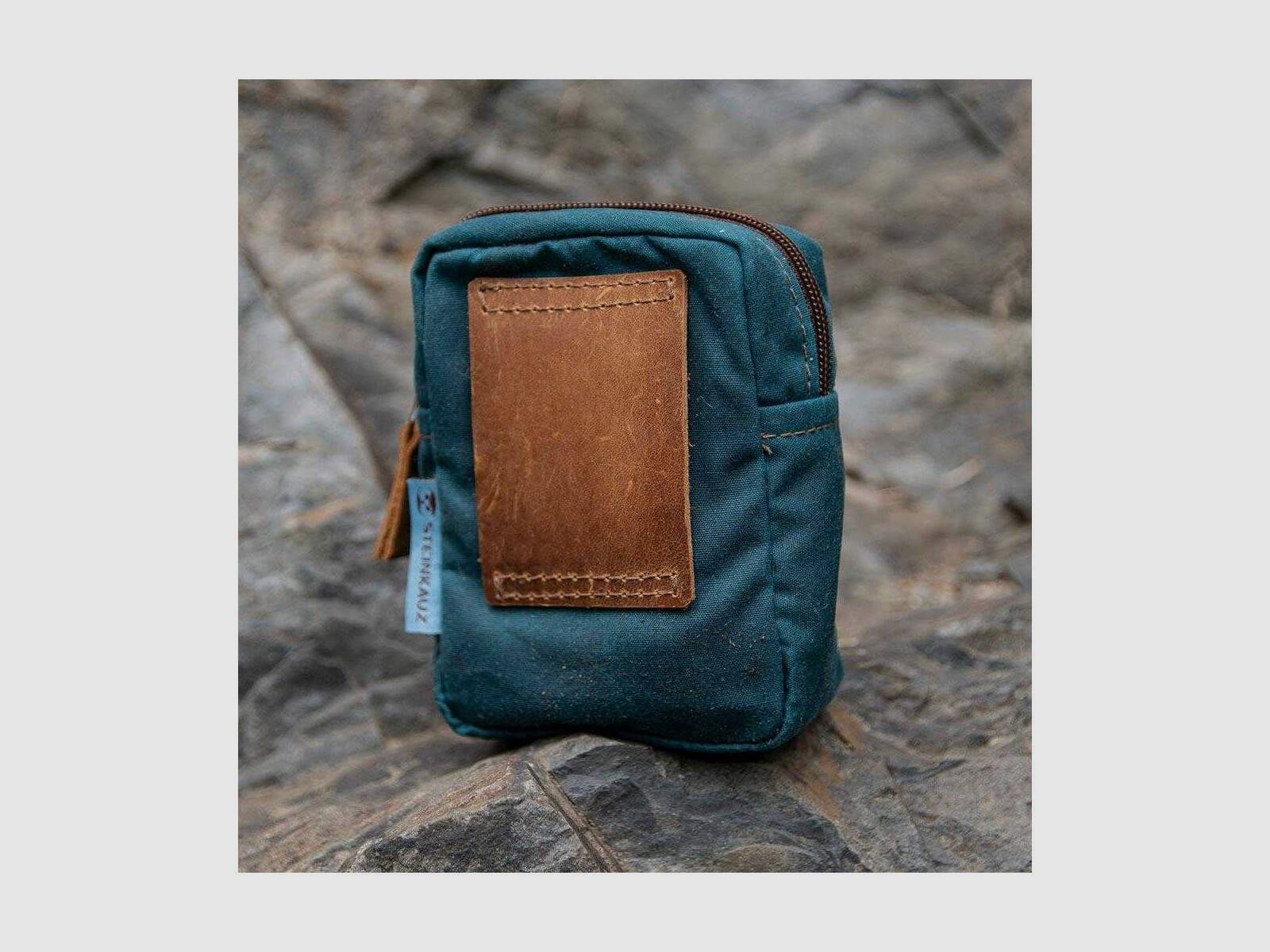 STEINKAUZ Waxcotton RV-Gürteltasche, klein, Petrol, Bild 4 von 4
